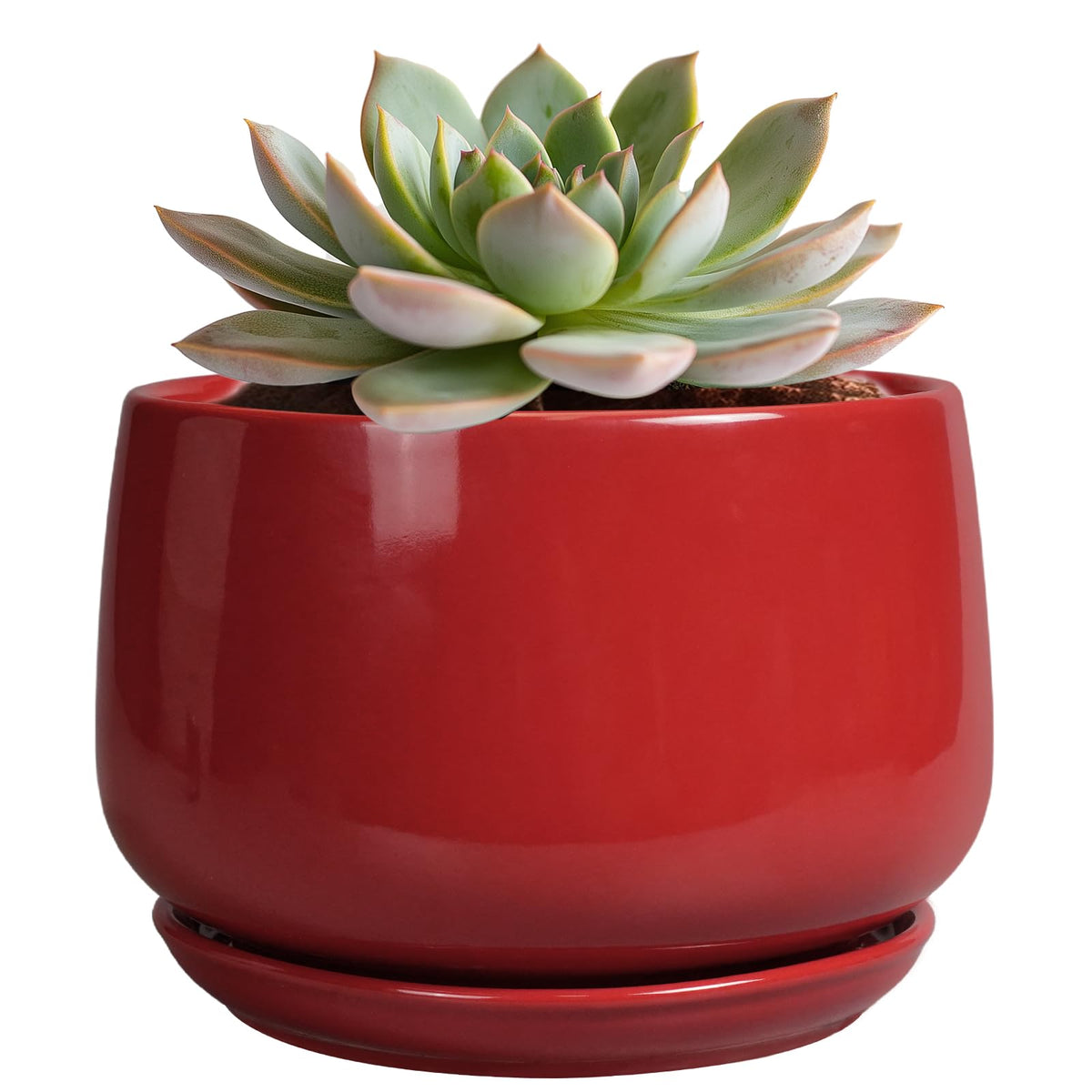 G EPGardening maceta frontal roja mostrando diseño moderno y color vivo