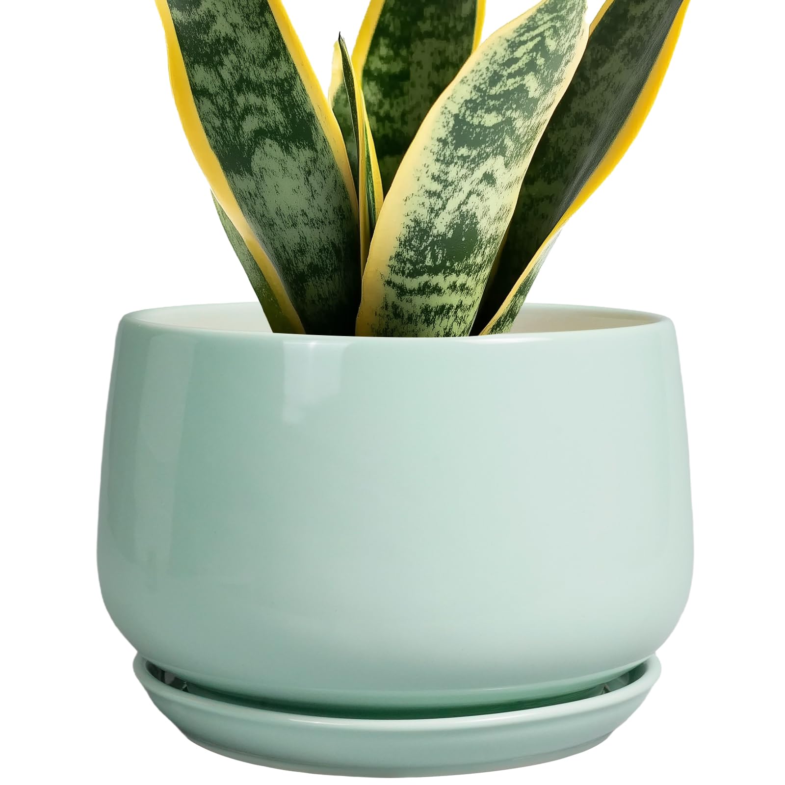G EPGardening maceta frontal mostrando color verde menta y forma elegante