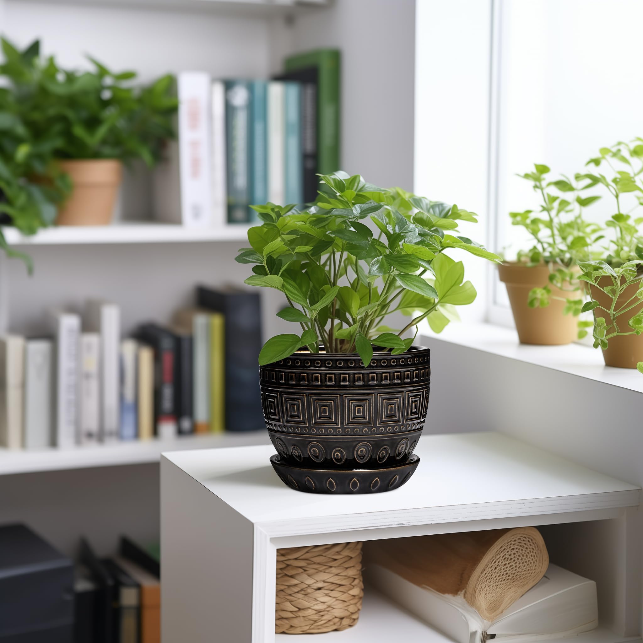 G EPGardening textura negra mate de cerámica que aporta durabilidad