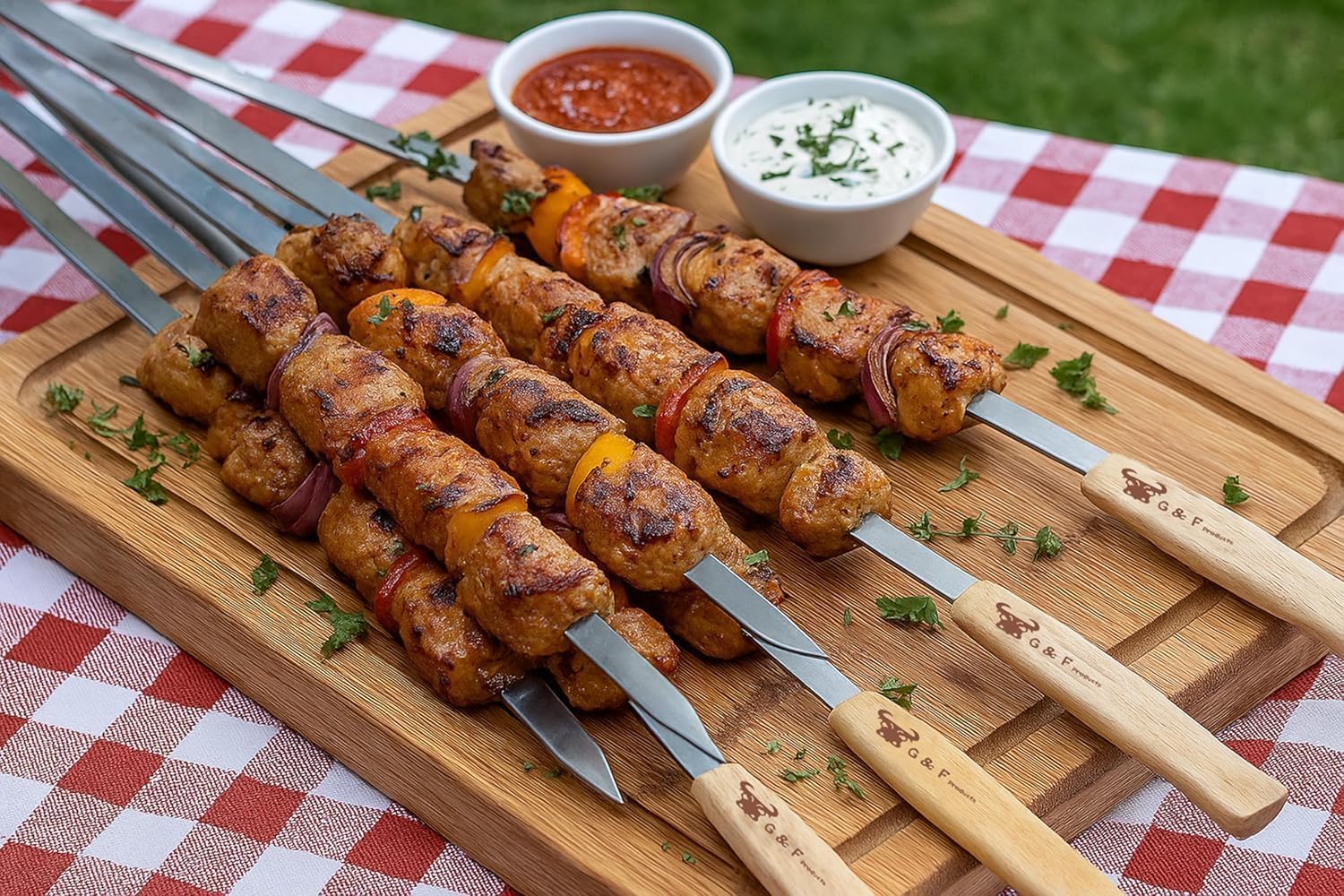 G & F Products bolsa de transporte abierta con brochetas, fácil almacenamiento