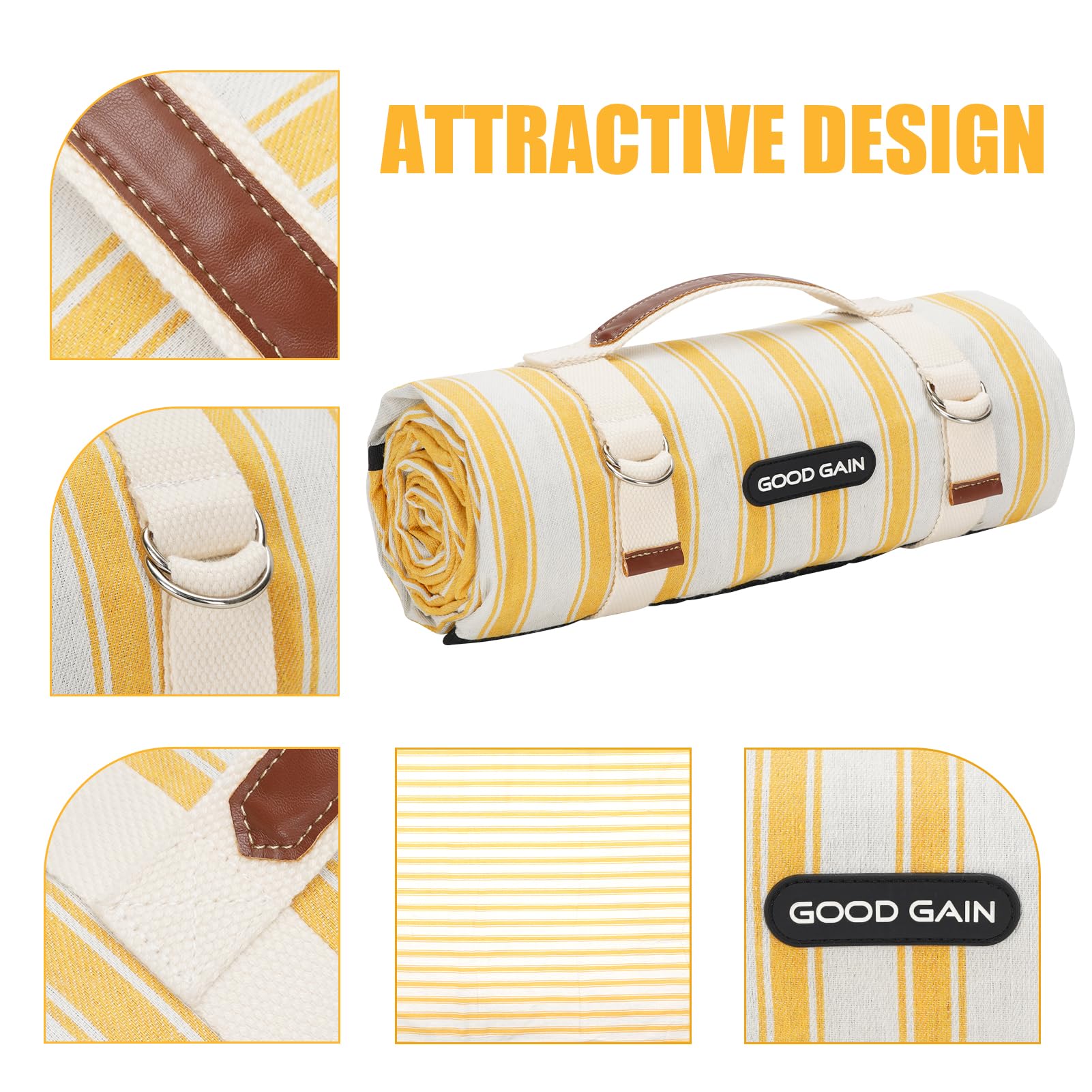 G GOOD GAIN detalle de costuras reforzadas que aumentan durabilidad