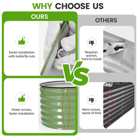 G GOOD GAIN jardinera Oliver en uso mientras se plantan tomates, mayor ergonomía