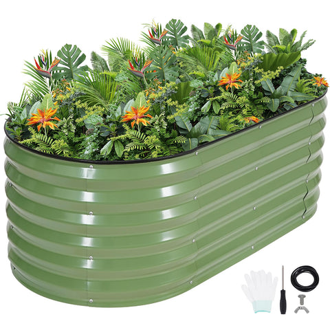 G GOOD GAIN vista frontal de la jardinera Oliver, ofrece cultivo elevado cómodo