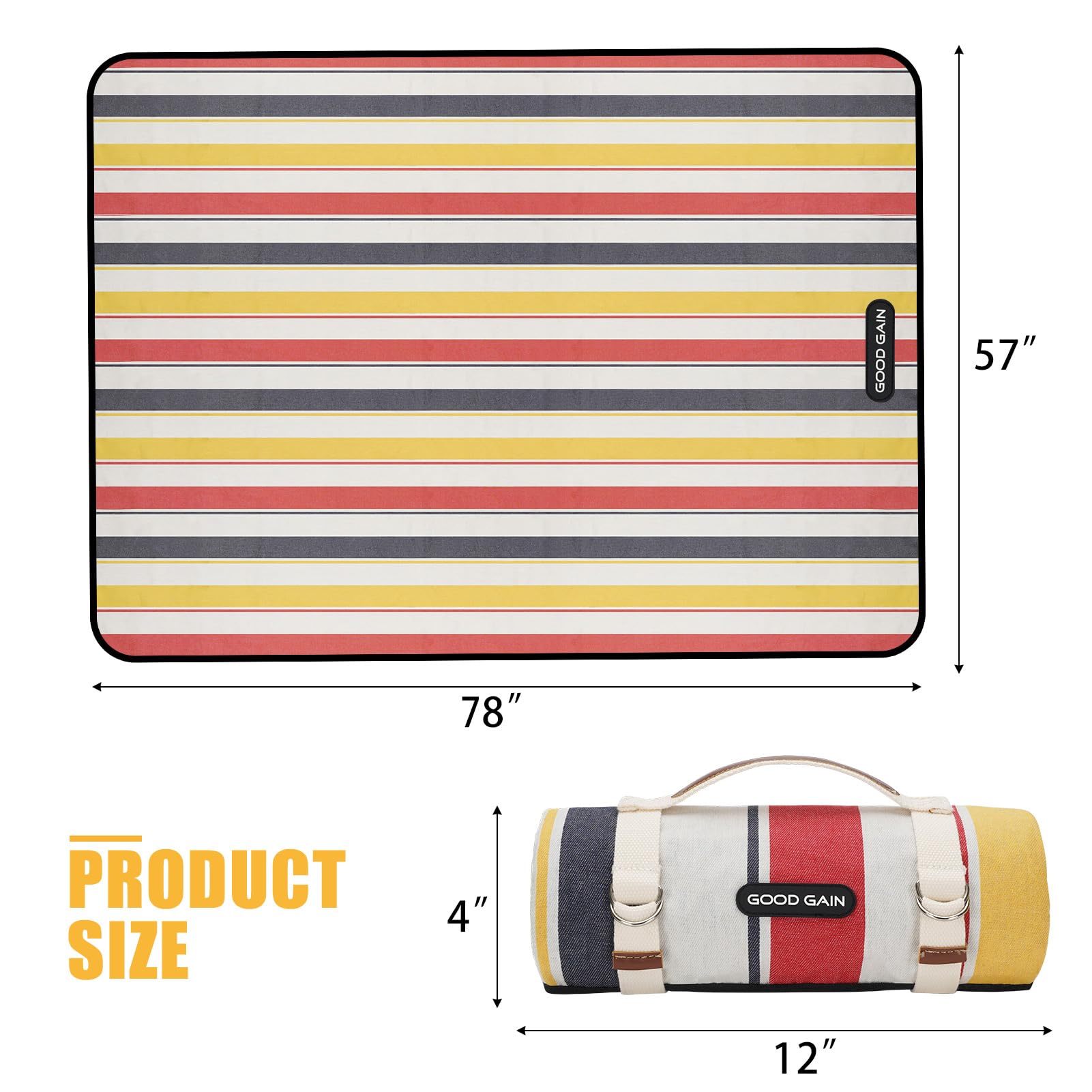 G GOOD GAIN primer plano de lona resistente, textura durable para uso exterior