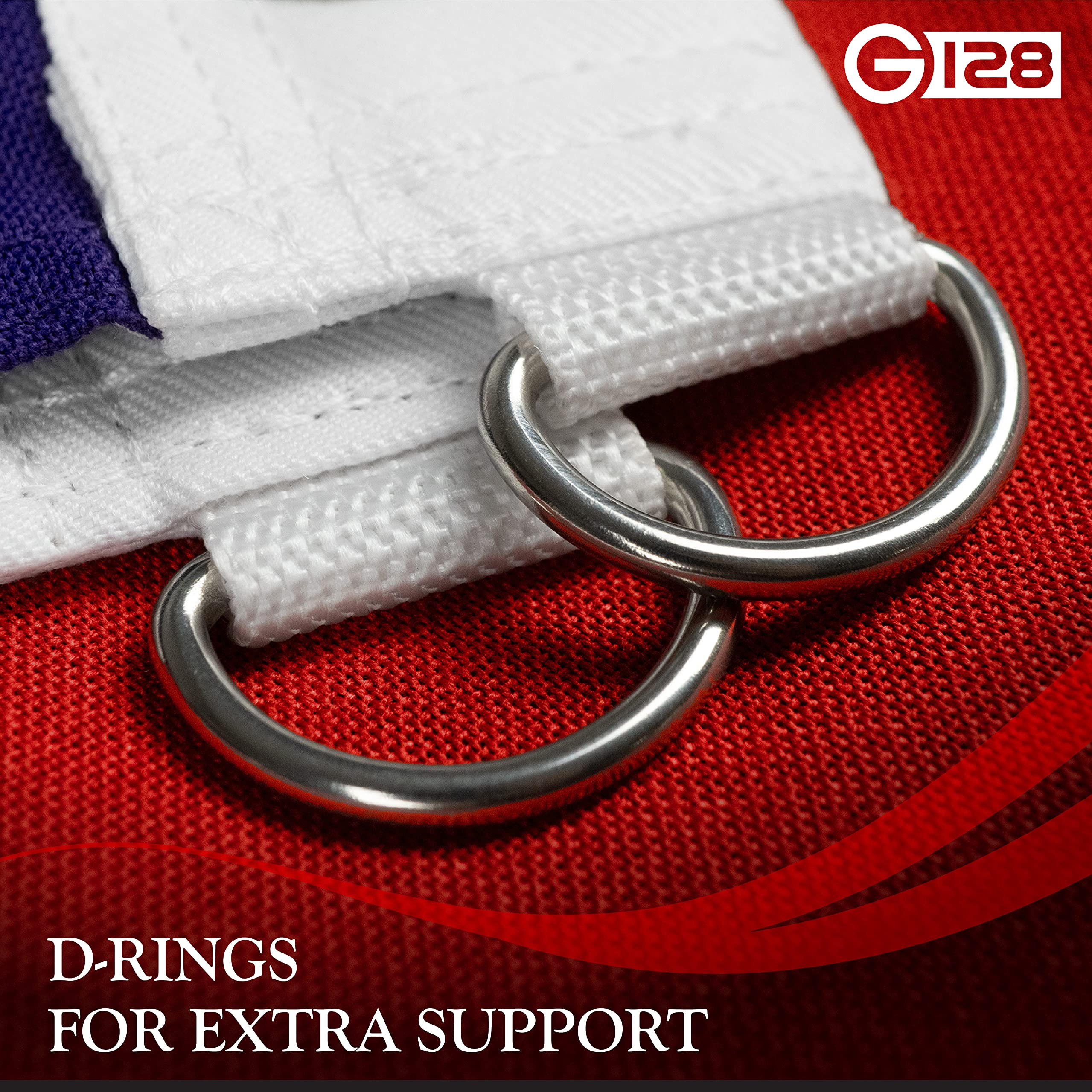 G128 D-rings metálicos, soporte adicional para instalaciones grandes