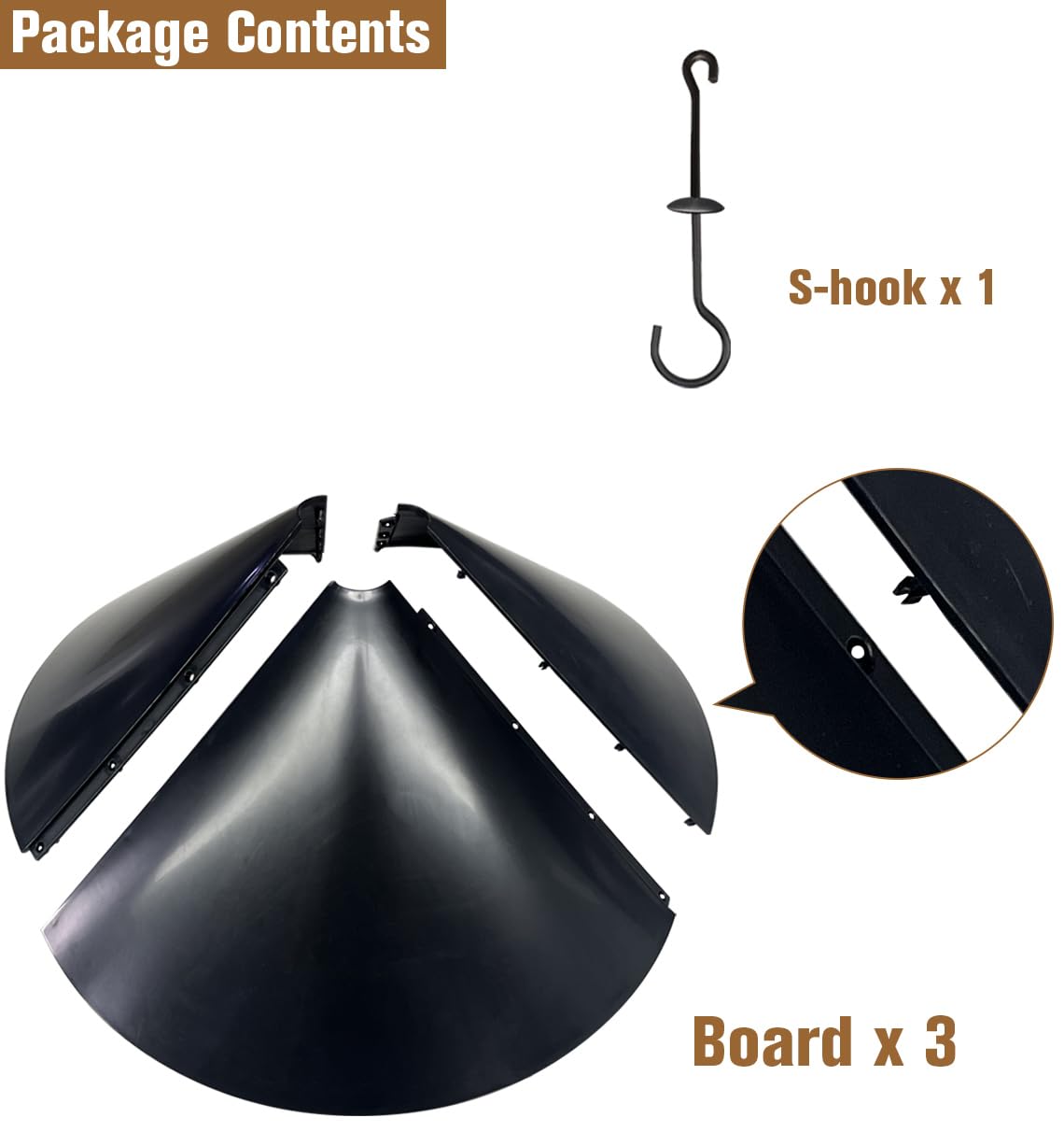 Garbuildman montado en poste shepherd’s hook demostrando uso en exteriores