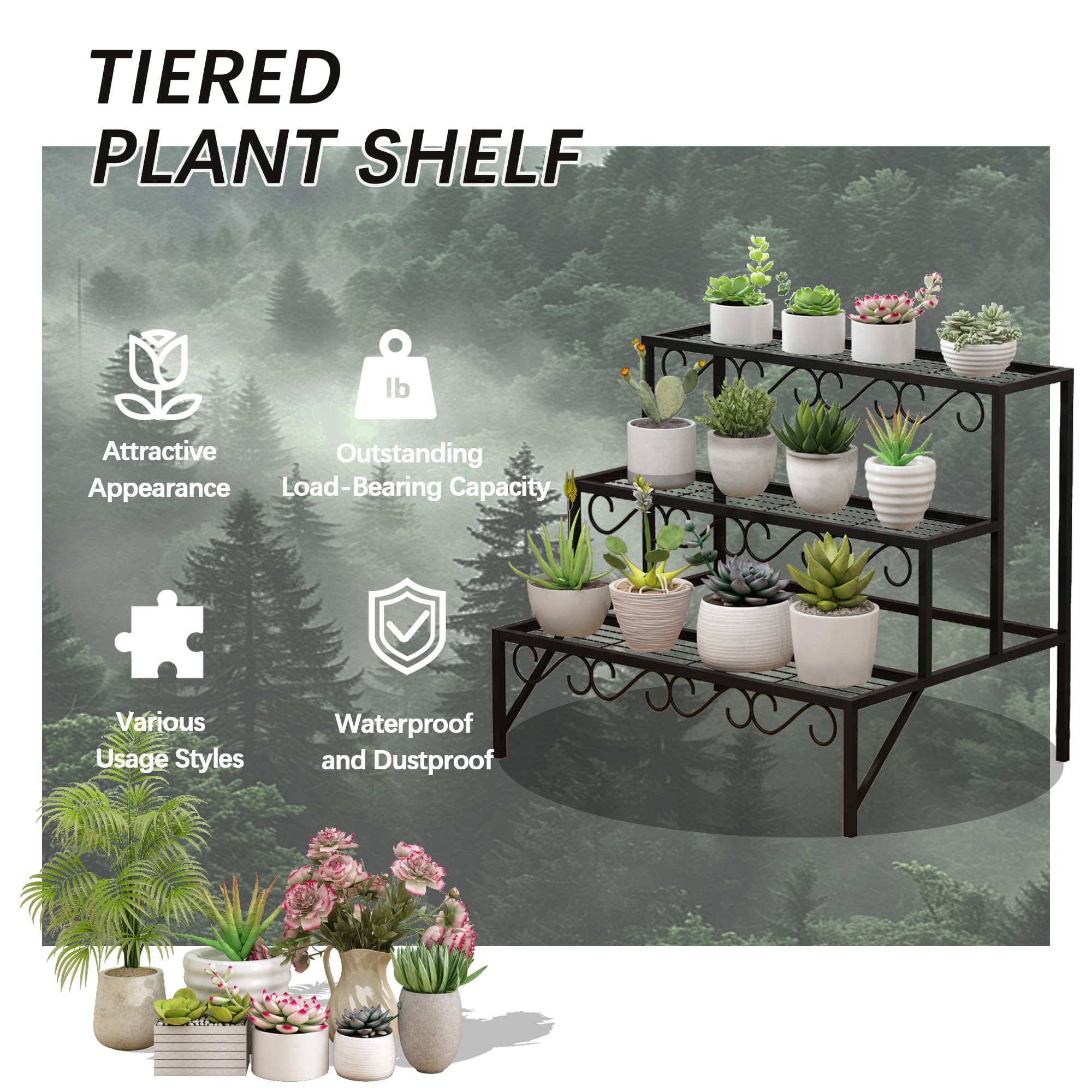 Garden 4 you estantería usada como almacenamiento múltiple brindando versatilidad