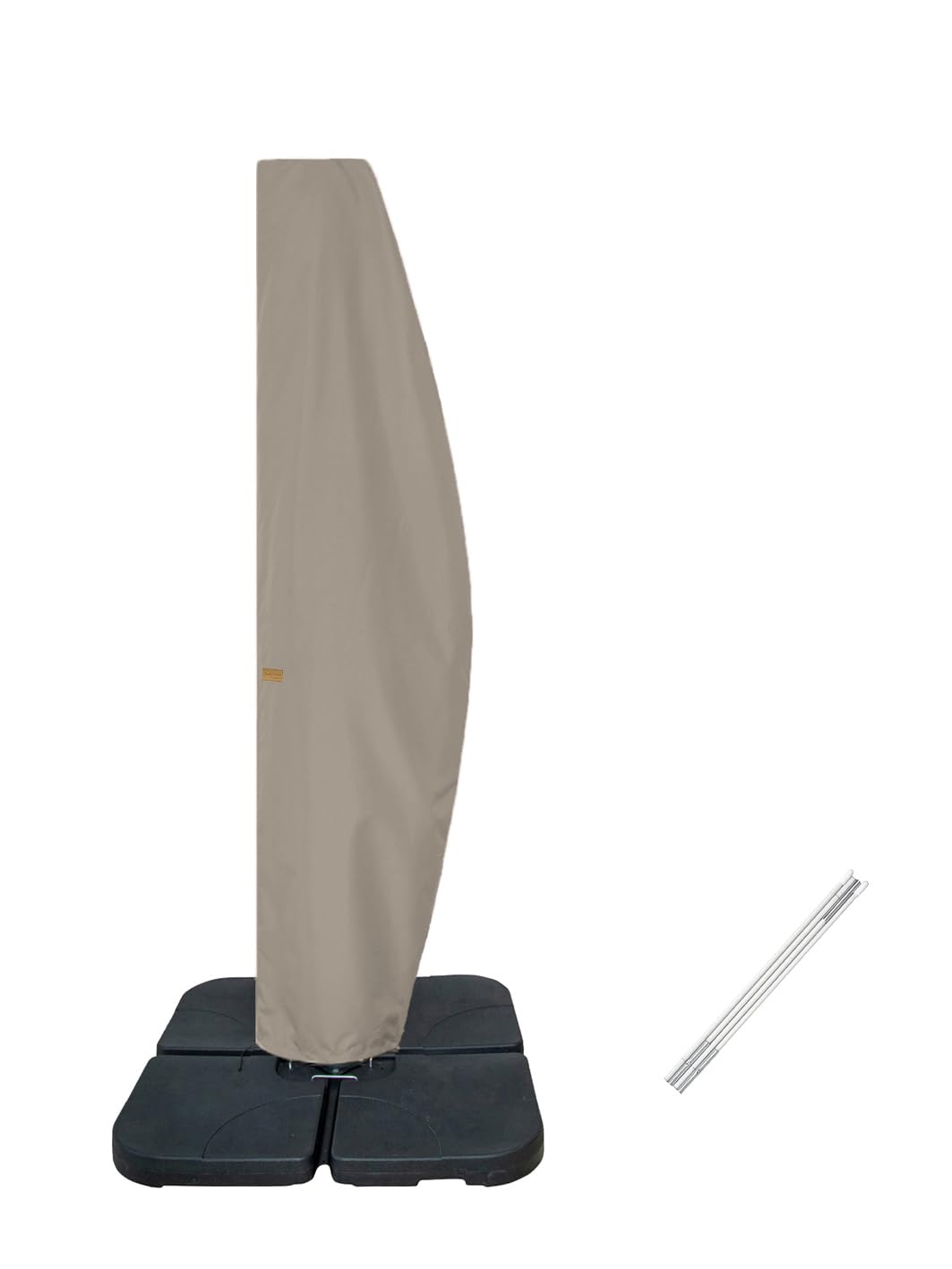 Garden Balsam vista frontal de la funda protegiendo sombrilla grande