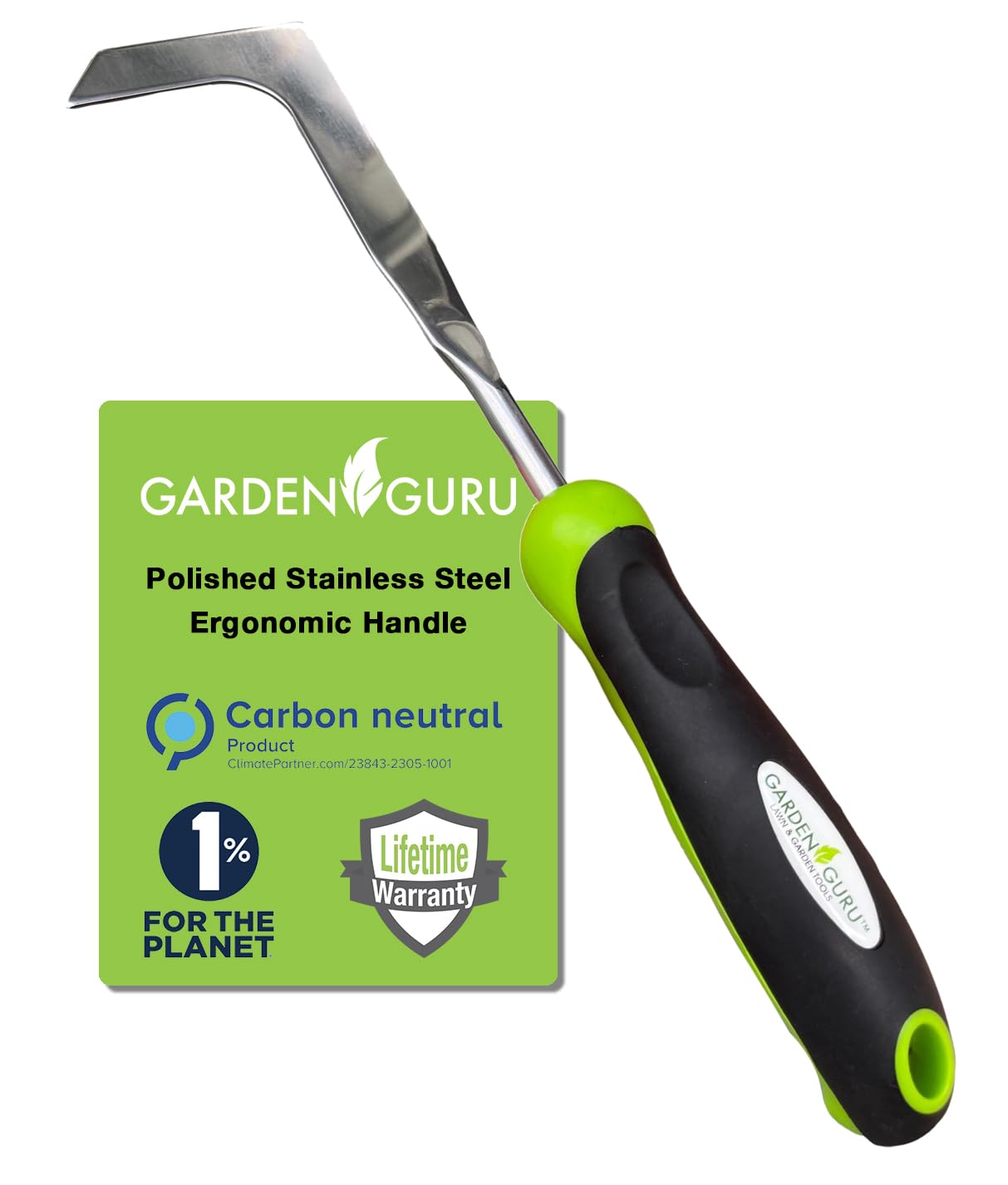 Garden Guru vista frontal del arrancador mostrando diseño y tamaño útil