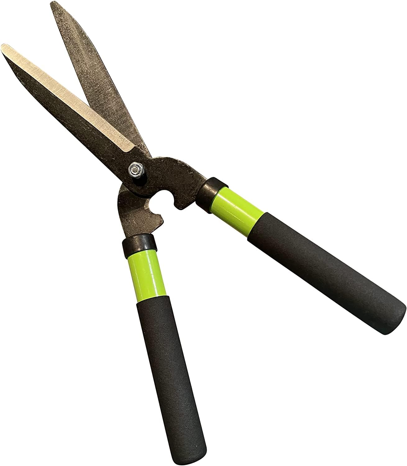 Garden Guru tijeras setos frontal mostrando diseño y tamaño útil