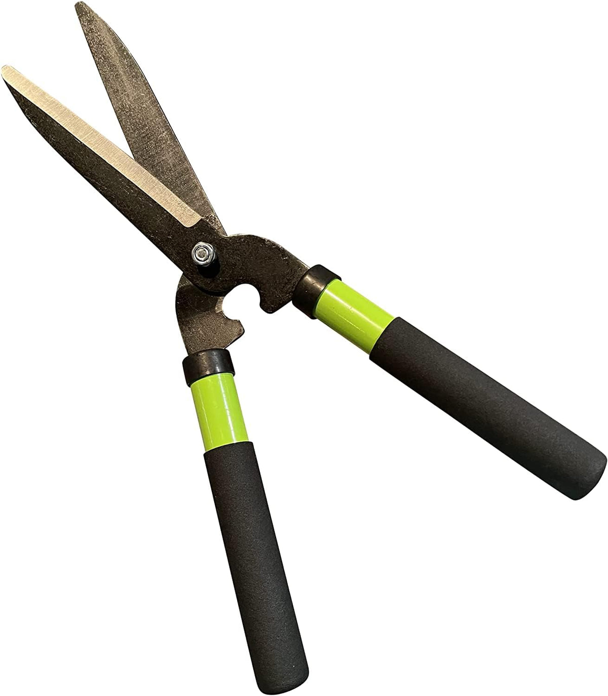 Garden Guru tijeras setos frontal mostrando diseño y tamaño útil