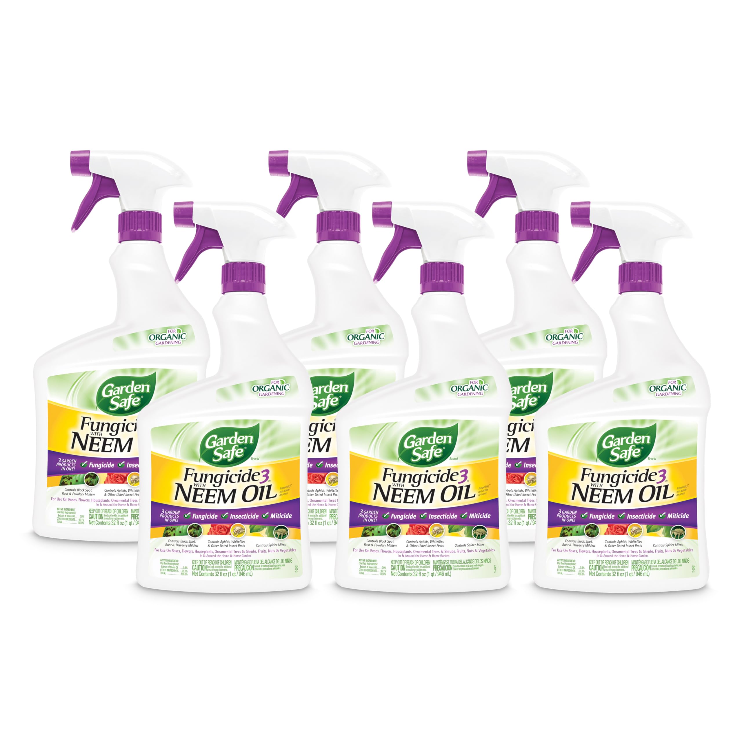 Garden Safe botella frontal mostrando etiqueta y volumen útil para almacenamiento