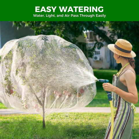 Garden Tailor primer plano del tejido HDPE que muestra ventilación y luz