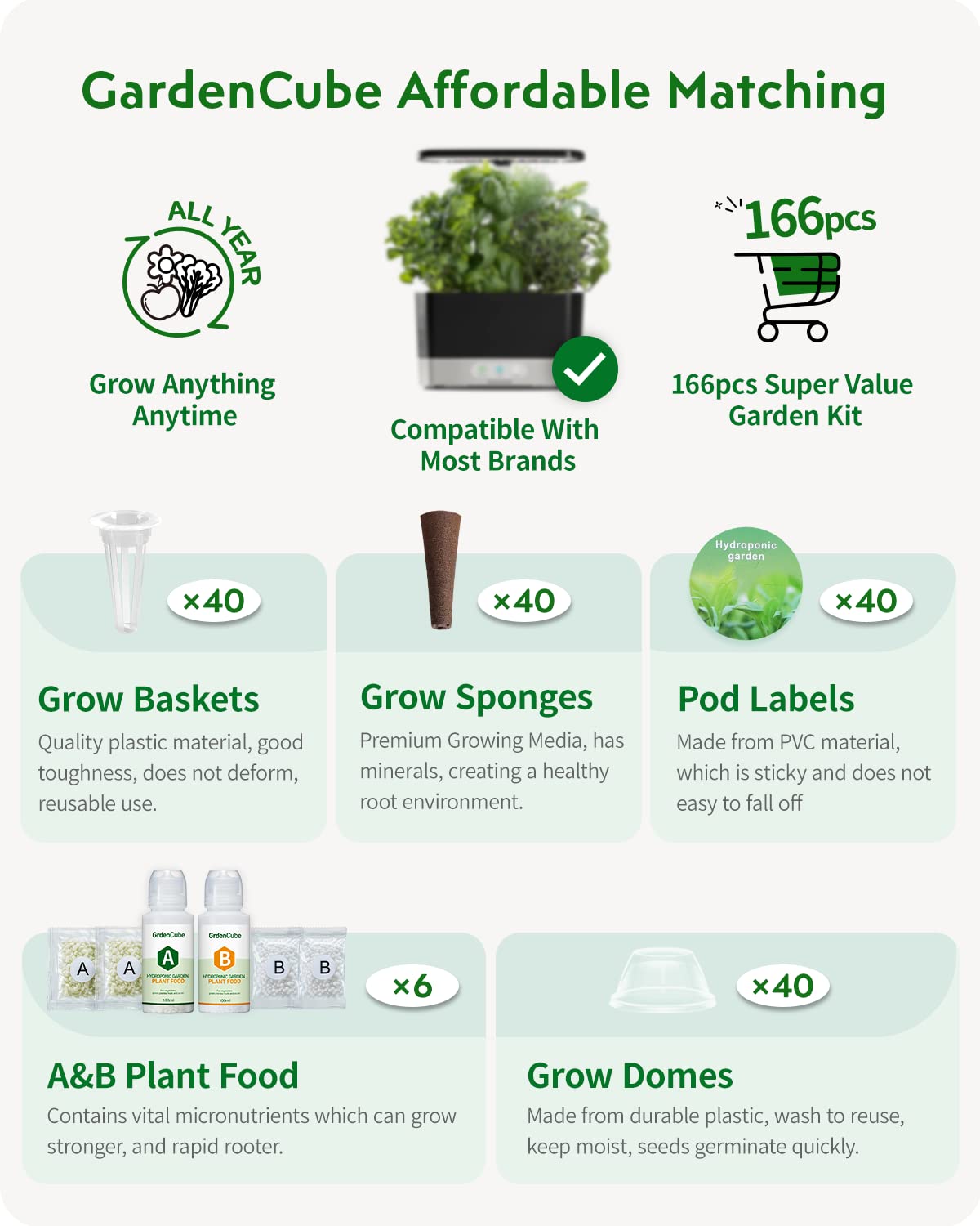 GARDENCUBE cestas y domos apilados materiales duraderos reutilizables