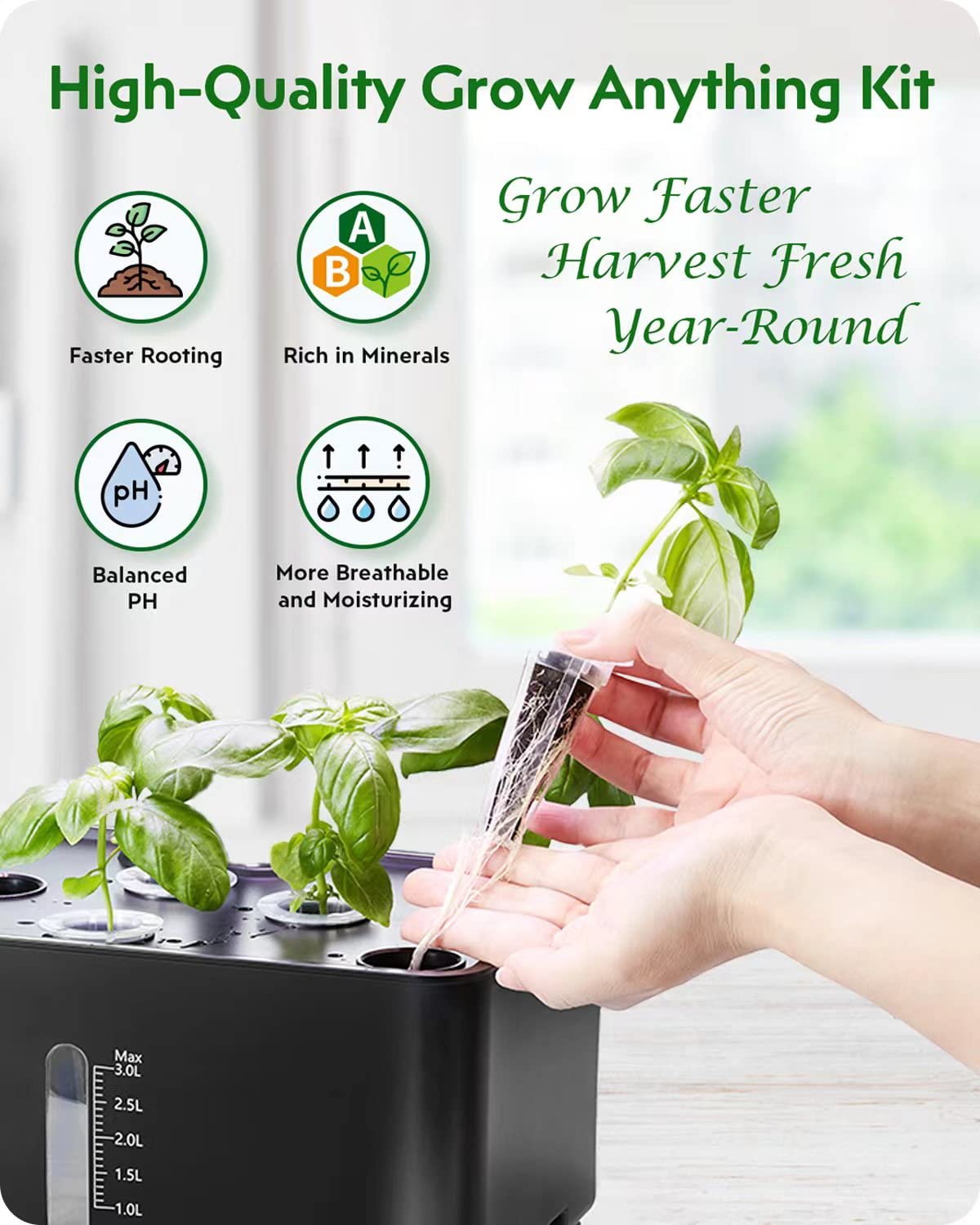 GARDENCUBE esponja de cultivo detalle textura sostiene raíces mejor