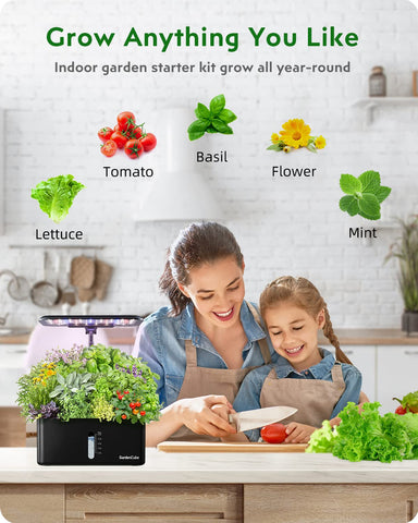 GARDENCUBE instalado en AeroGarden en cocina cultivo fresco cotidiano