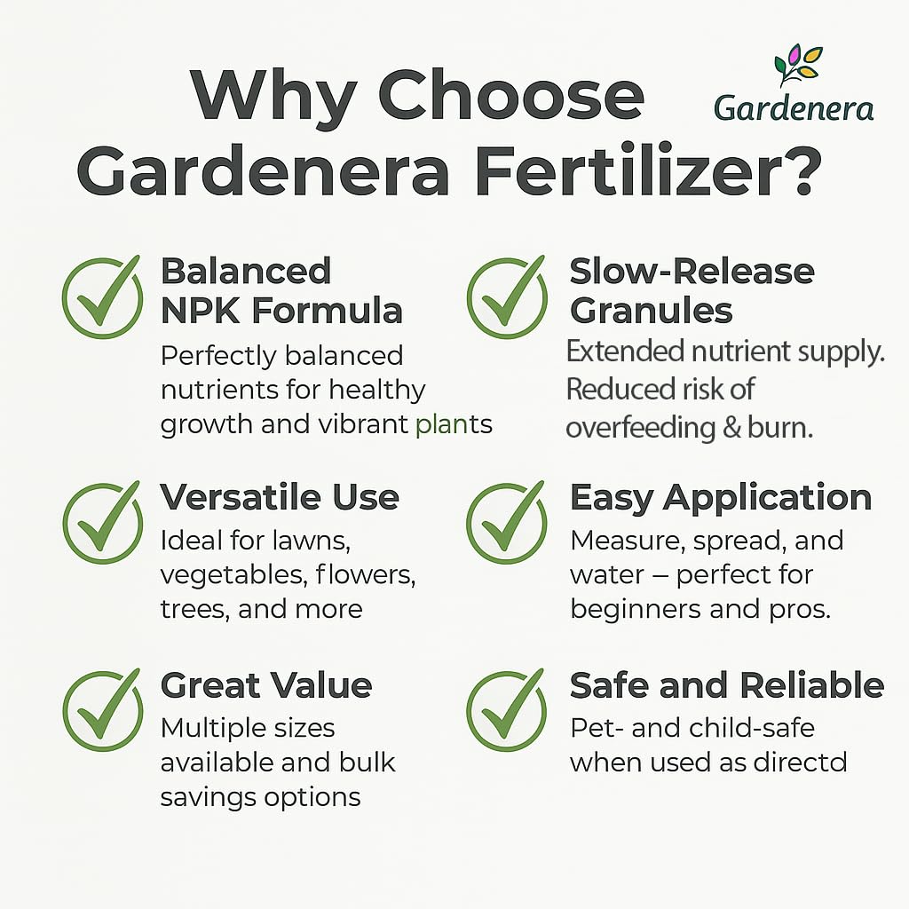 Gardenera aplicada en césped verde para crecimiento rápido y uniforme