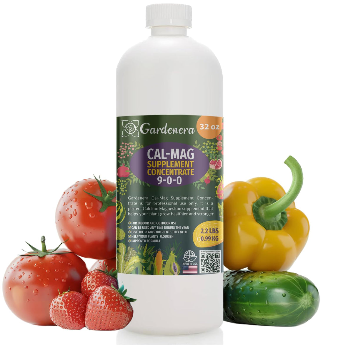 Gardenera envase frontal 32 oz mostrando etiqueta y concentración para aplicaciones prácticas