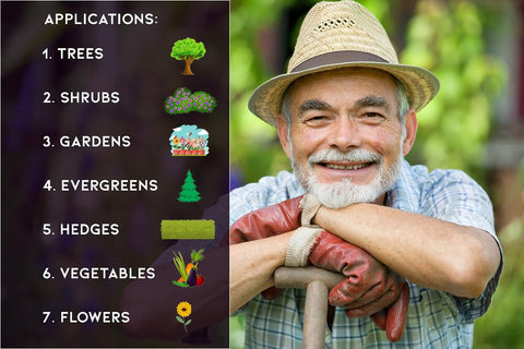 Detalle de etiqueta Gardenera con instrucciones y composición clara
