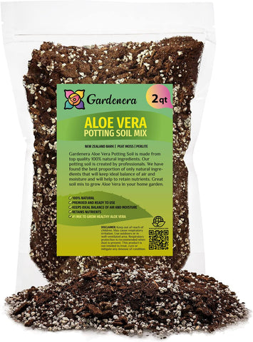 Gardenera frente de bolsa 2 quart mostrando fórmula y tamaño beneficio práctico