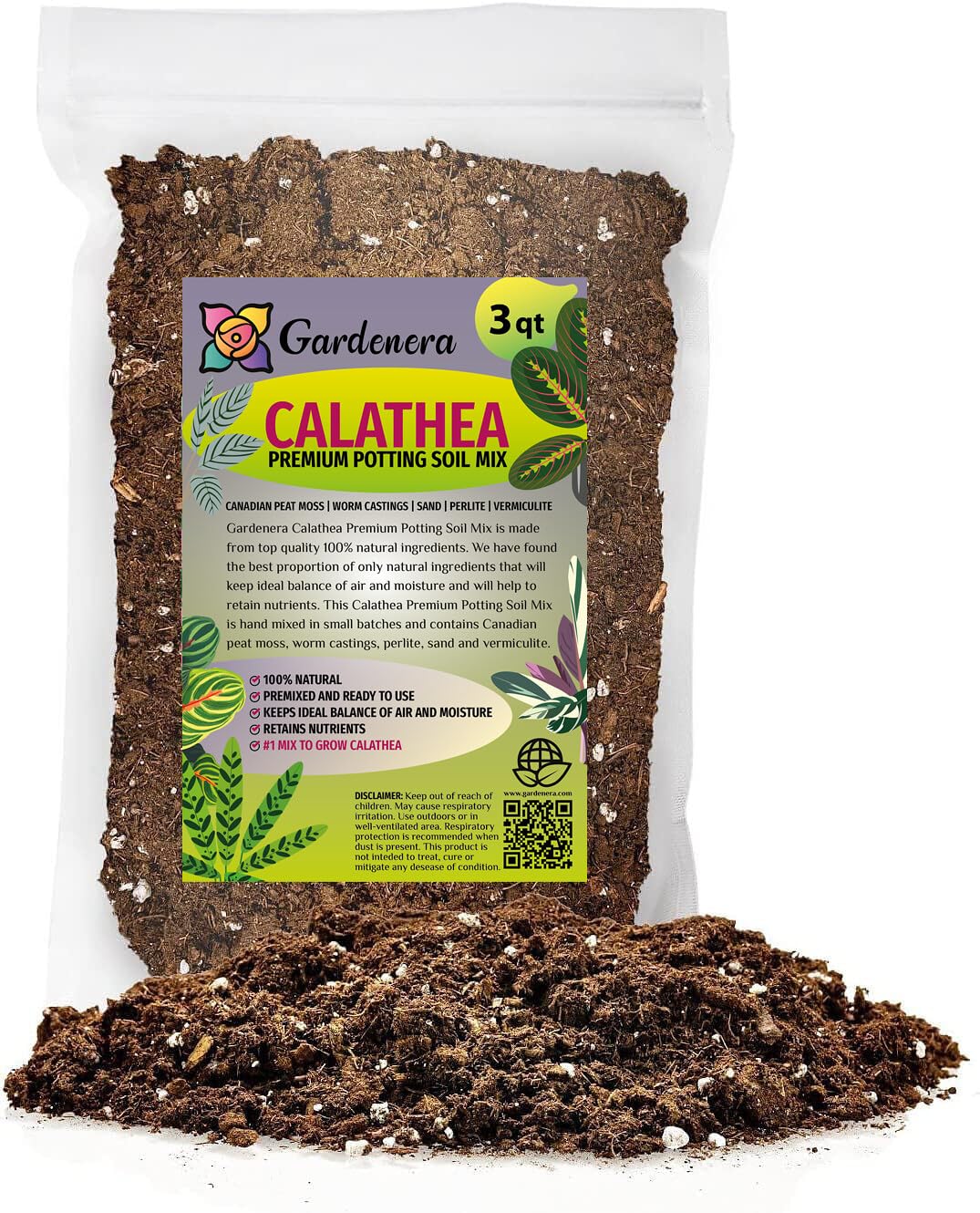 Gardenera empaque frontal del sustrato para identificación rápida y confianza