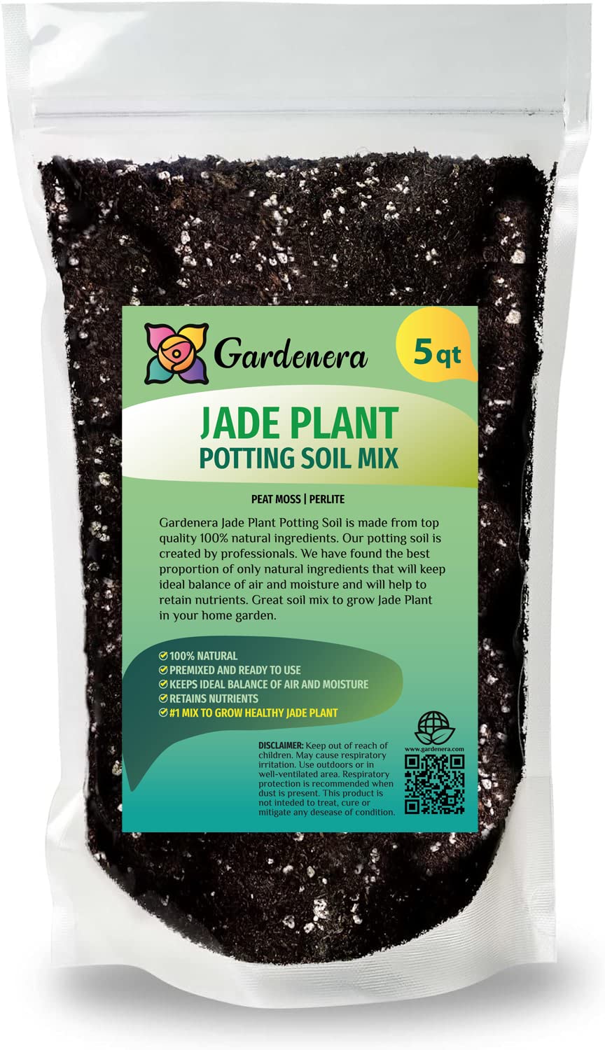 GARDENERA frente del empaque mostrando la bolsa y ventaja de mezcla lista