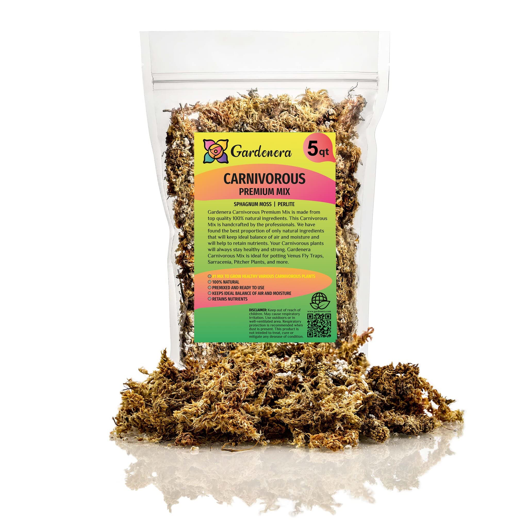 gardenera empaque frontal mostrando mezcla lista y beneficios