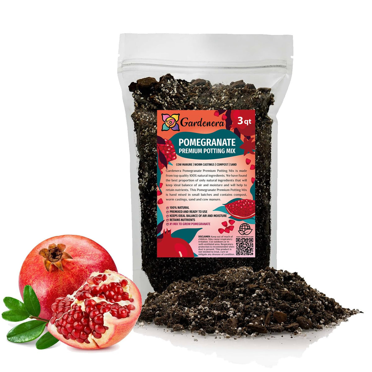 Gardenera empaque frontal mostrando volumen y beneficios nutricionales