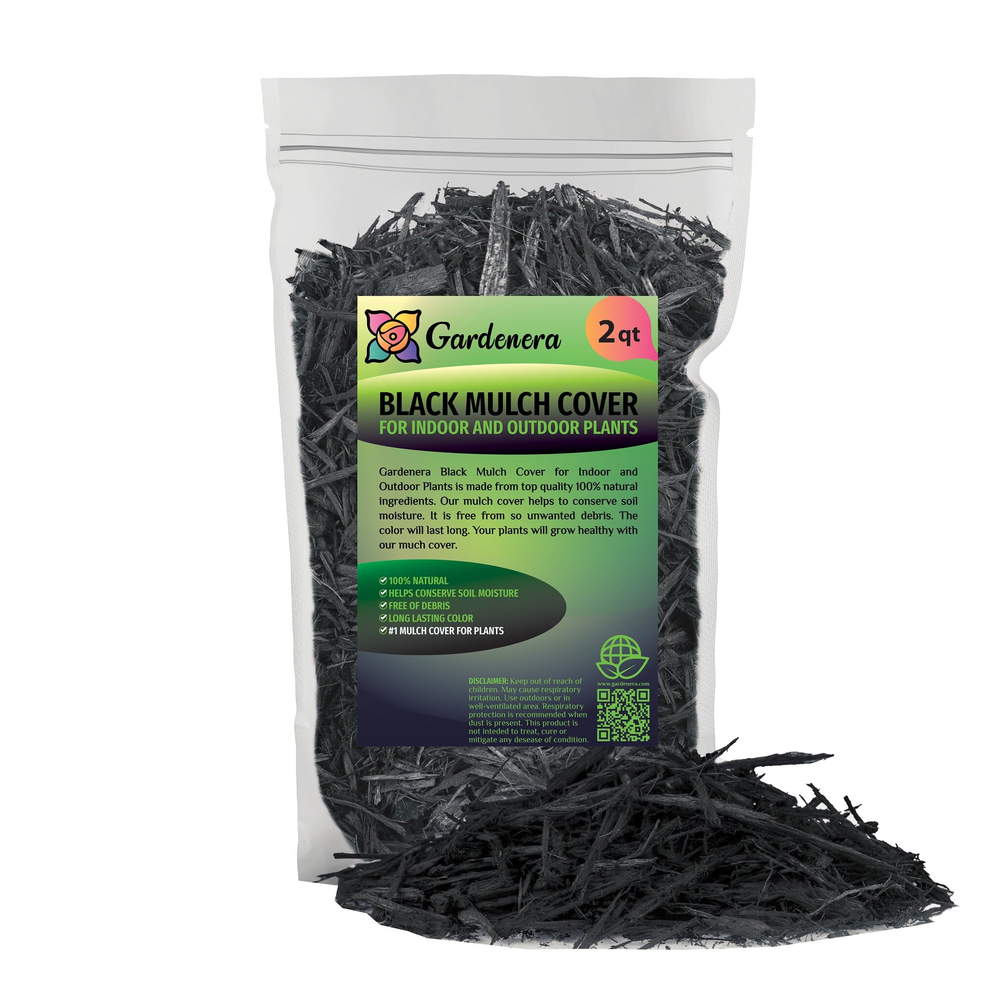 Gardenera mantillo negro presentación frontal con aspecto limpio y profesional
