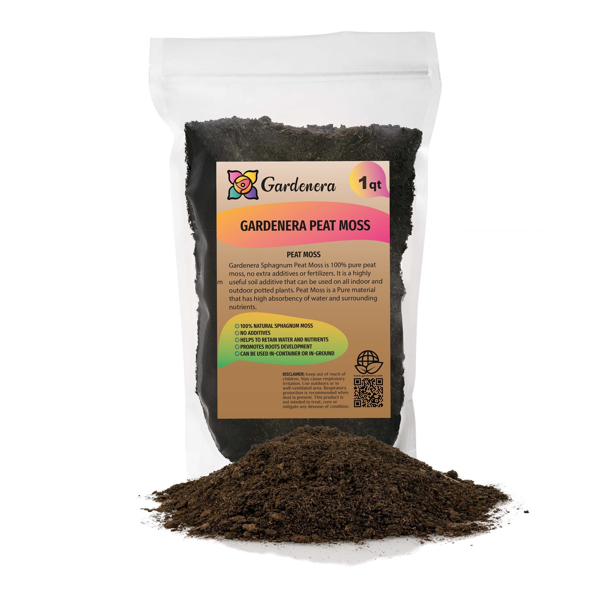 Gardenera textura fibrosa de sphagnum, beneficio: alta retención de agua visible