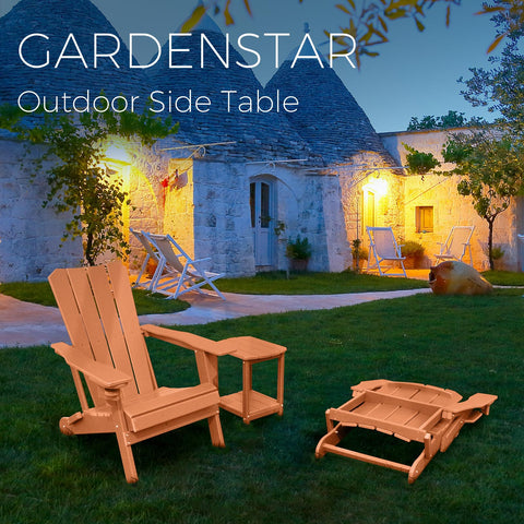 GARDENSTAR mesa junto a silla para comparación de tamaño práctico