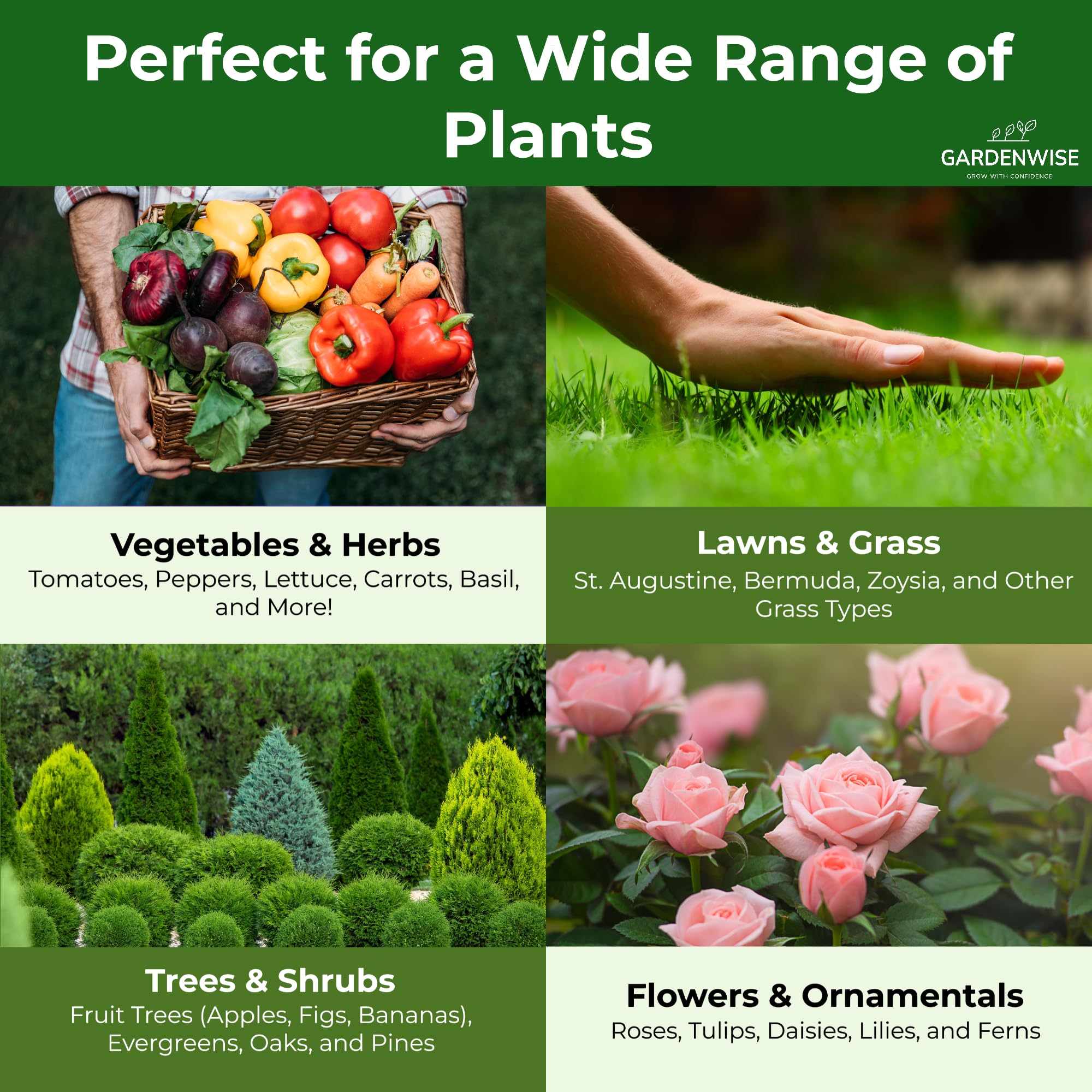 GARDENWISE aplicado en césped para verde intenso y crecimiento parejo