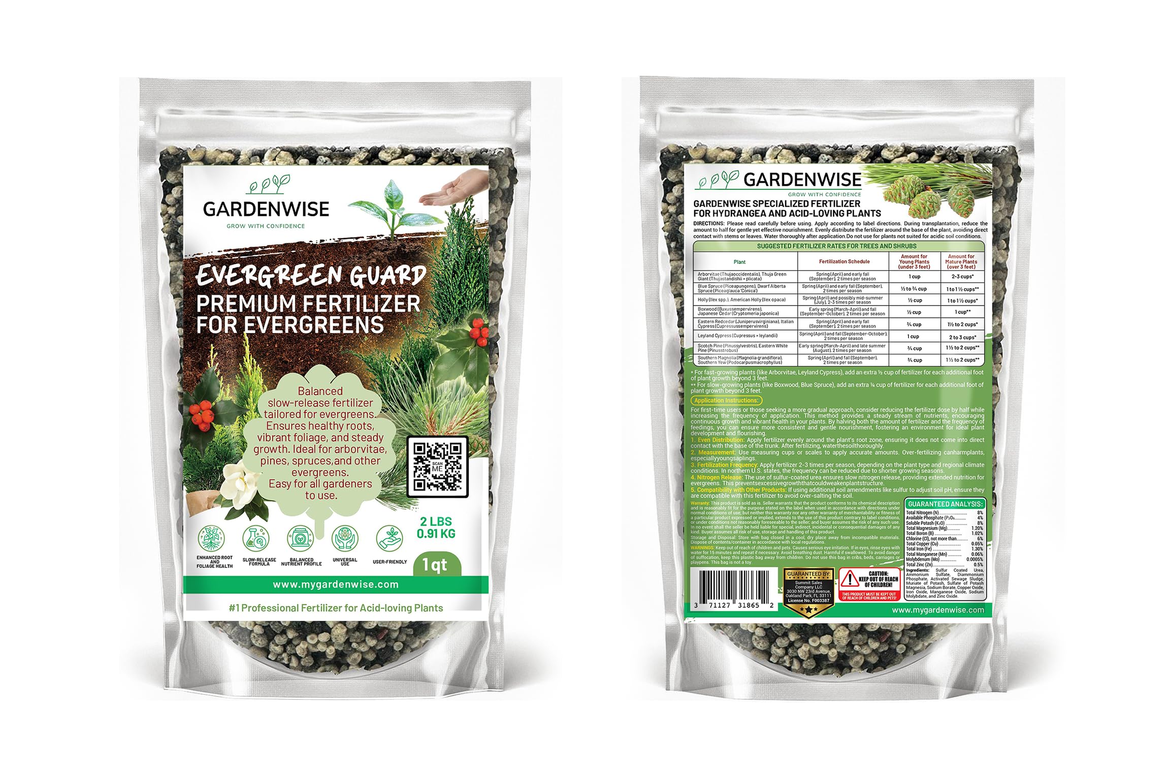 GARDENWISE uso en jardín aplicando alrededor de raíces para mejor crecimiento