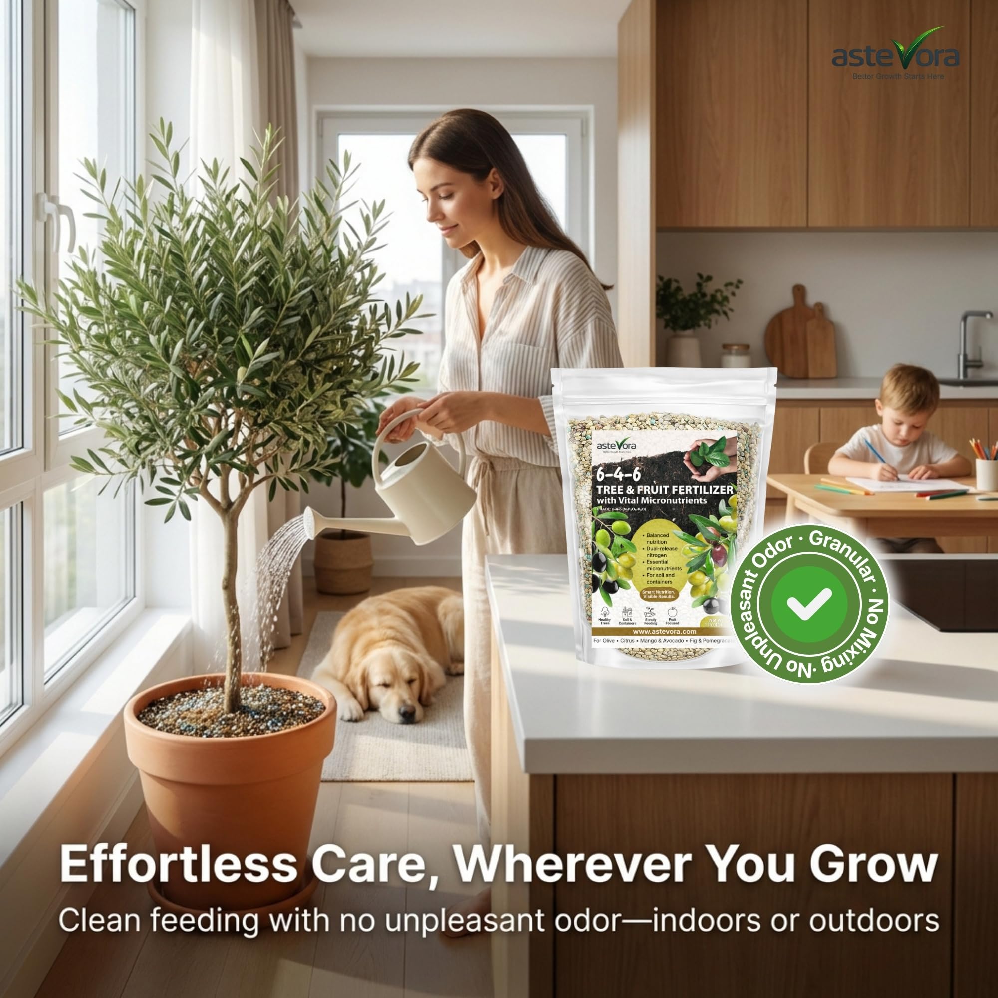 GARDENWISE comparación de tamaño del envase para dosificación clara