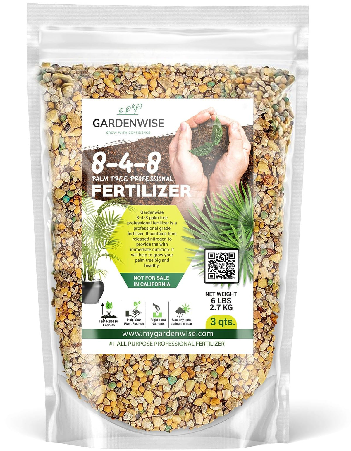 Gardenwise envase frontal mostrando la marca y volumen, facilita identificación rápida