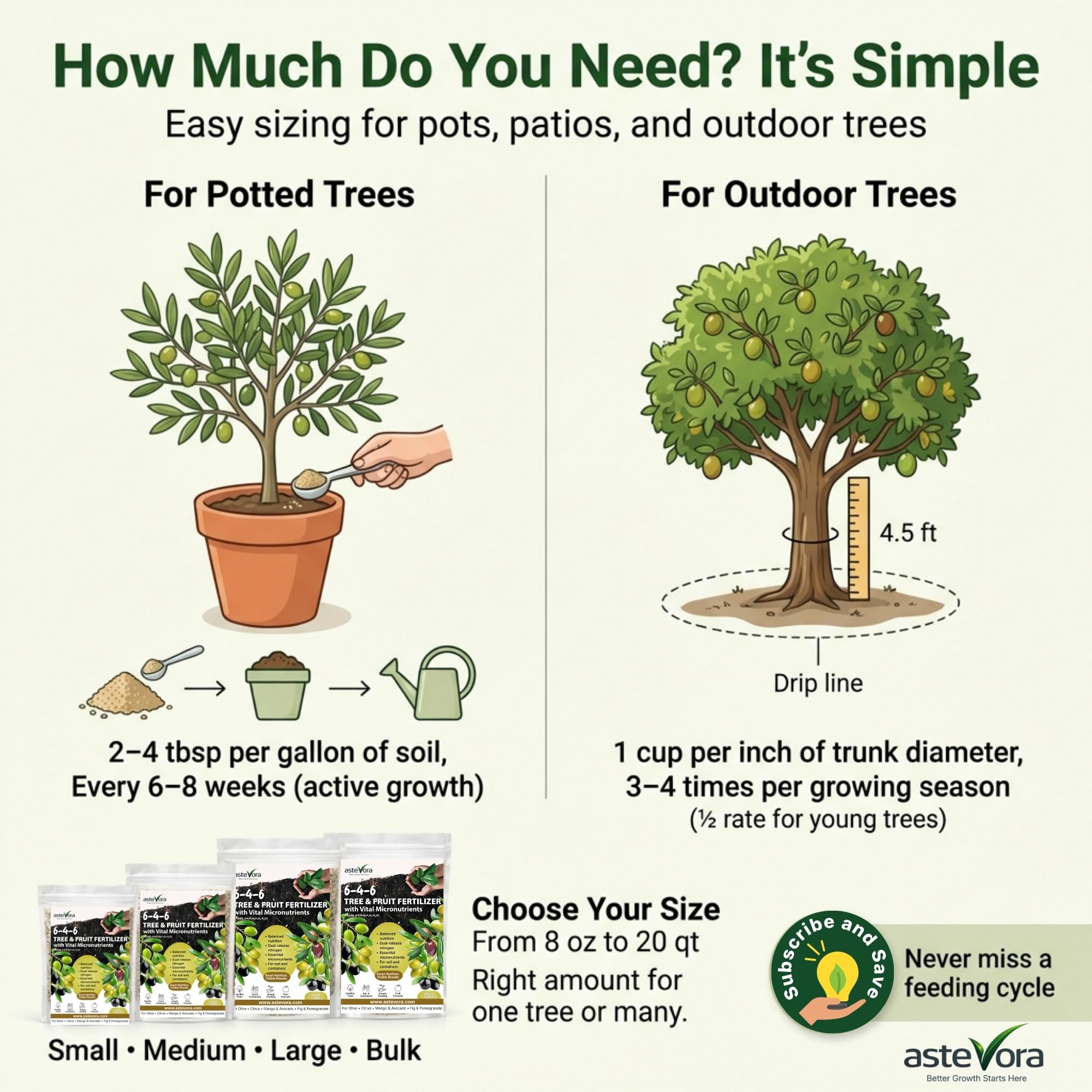 GARDENWISE escena de huerto con árbol frutal sano y aspecto vigoroso