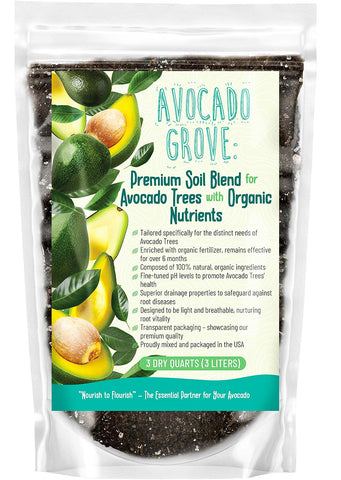 GARDENWISE empaque frontal mostrando mezcla para aguacate y beneficios claros