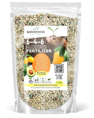 GARDENWISE frente del envase mostrando etiqueta y beneficios para cítricos
