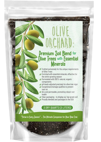 GARDENWISE paquete frontal mostrando etiqueta y beneficios para olivos