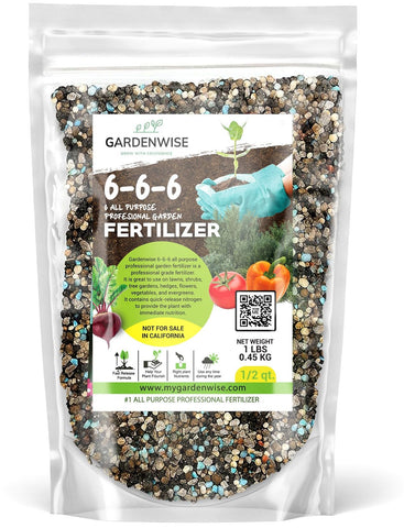 Gardenwise envase frontal 1/2 cuarto con diseño claro y fácil uso