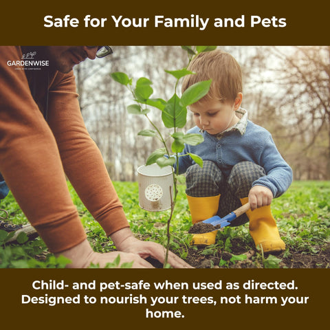 GARDENWISE hojas verdes y vigorosas tras aplicación del abono