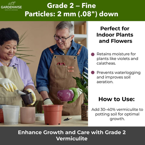 GARDENWISE etiqueta con especificaciones y uso orgánico seguro