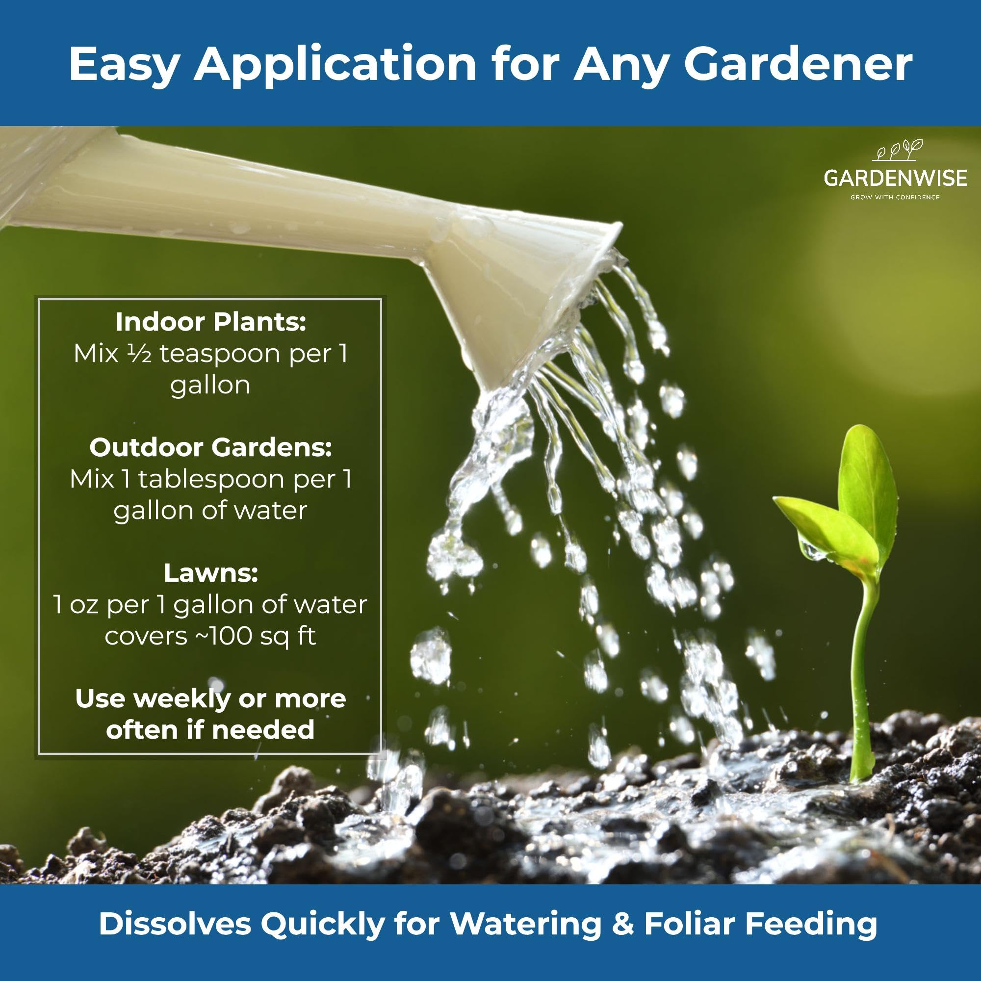 GARDENWISE uso en huerto con tomates saludables y mejor producción