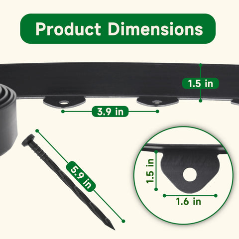 Gardzen comparación de escala junto a una regla para ver altura discreta de 1.5"