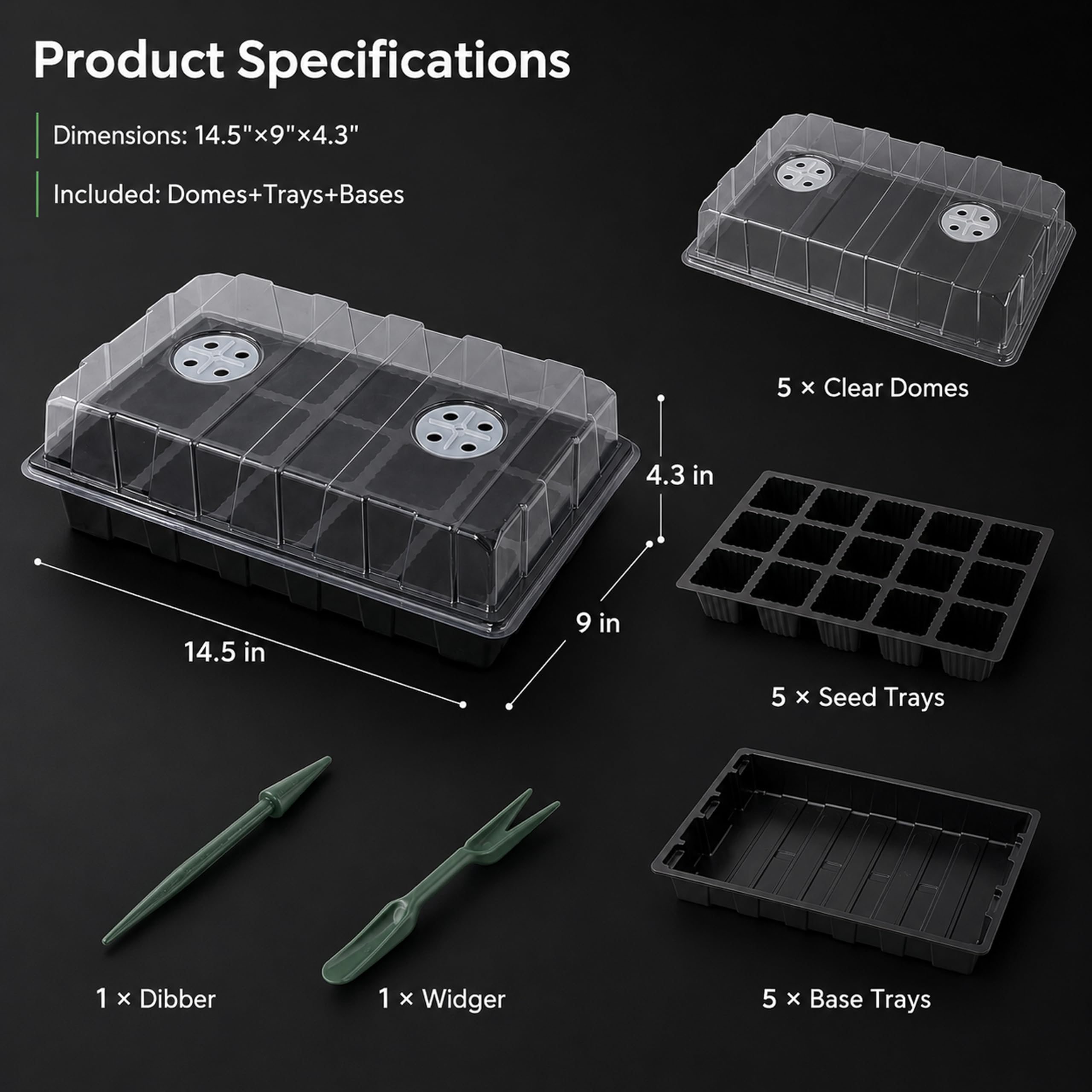 Gardzen domo transparente detalle con ventilación ajustable para control humedad