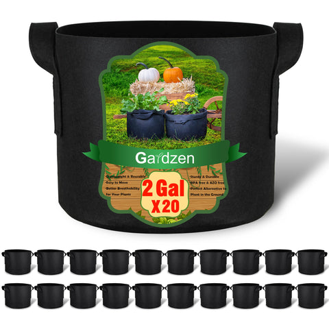 Gardzen vista frontal del paquete de 20 bolsas, solución compacta y reusable