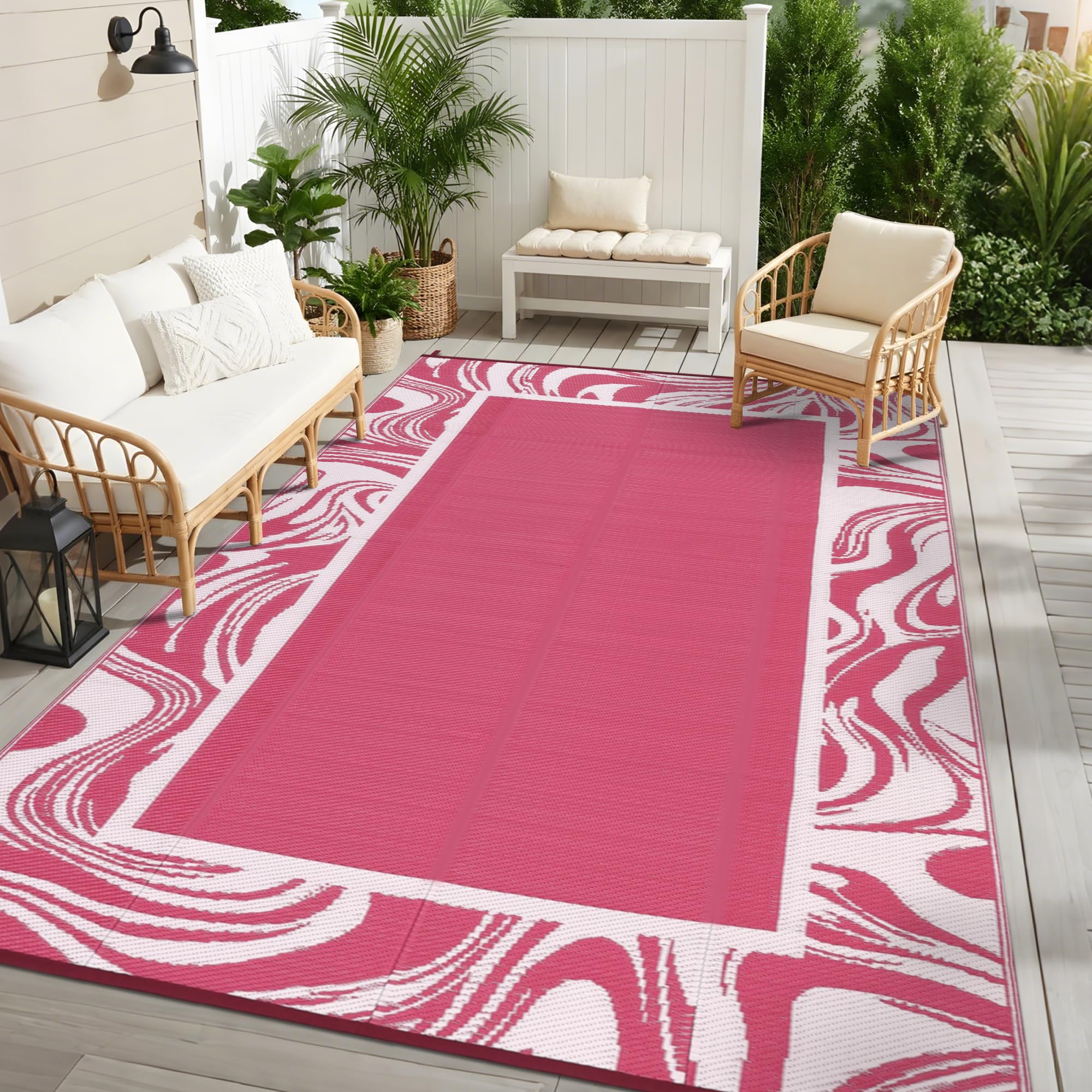 Garvee alfombra junto a objetos para comparar tamaño y mostrar escala 8x10