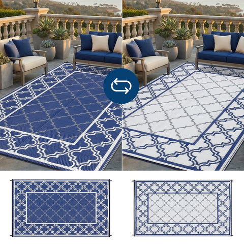 Garvee alfombra colocada en patio para comodidad y estilo exterior
