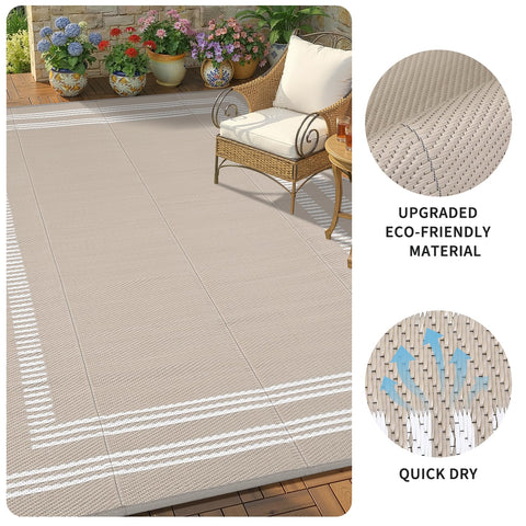 Garvee alfombra en uso en patio con muebles, comodidad y estilo