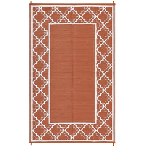 Garvee alfombra desplegada con cinta métrica, muestra la escala 5x8